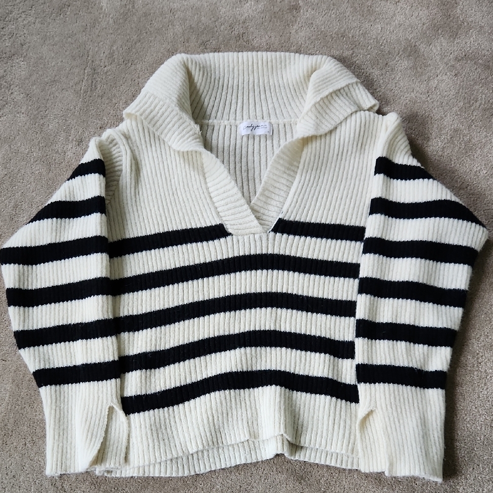 Striped Black and White Sweater